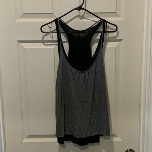 Black and gray layered tank